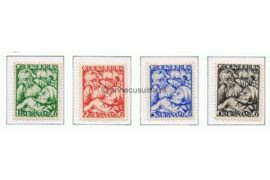 Suriname NVPH 141-144 Ongebruikt Groene-Kruiszegels 1929
