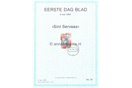 Nederland Huisman EDB25 (NVPH 1306) Eerstedagblad 1600e sterfdag Sint Servaas 1984