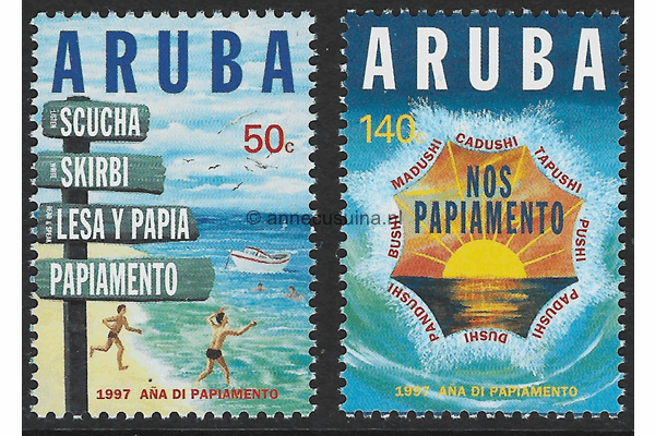 Aruba NVPH 188-189 Postfris Jaar van het Papiamento 1997