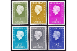 Nederland NVPH 952b, 954b-958b Postfris Koningin Juliana ('Regina') op fosforescerend papier 1981