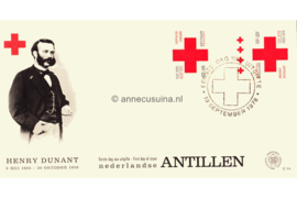 Nederlandse Antillen (Postdienst) NVPH E114 (E114POb) Onbeschreven BRUGPAAR 1e Dag-enveloppe Rode Kruis 1978