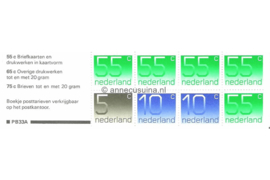 Nederland NVPH PB33a Postfris Postzegelboekje 1 x 5ct + 2 x 10ct + 5 x 55ct - Cijfer Crouwel kaftkleur bruin 1986
