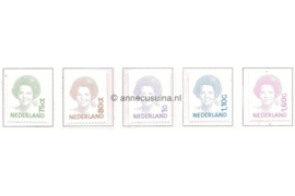 Nederland NVPH 1488A-1497A Postfris Rolzegels aan 2 zijden ongetand, Koningin Beatrix (Inversie), Nieuwe uitvoering van de zegels 1981-1990 1991-2001