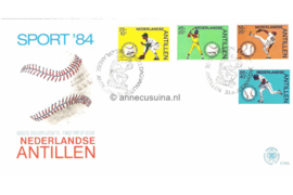 Nederlandse Antillen (Postdienst) NVPH E165 (E165PO) Onbeschreven 1e Dag-enveloppe Sport, baseball 1984