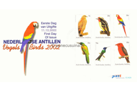 Nederlandse Antillen NVPH E342 Onbeschreven 1e Dag-enveloppe Vogels op 2 enveloppen 2002