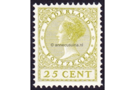 Nederland NVPH 157 Gestempeld (25 cent) Koningin Wilhelmina Veth Zonder watermerk 1924-1926