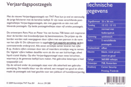 Nederland NVPH M401 (PZM401) Postfris Postzegelmapje Verjaardagpostzegels 2009