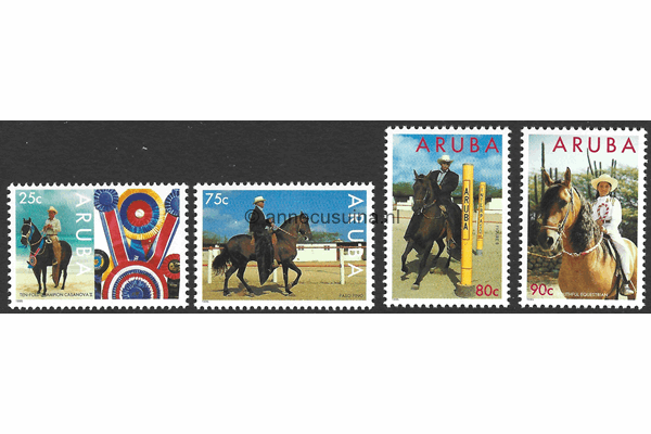 Aruba NVPH 156-159 Postfris Interpaso-paardenshow 1995