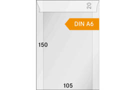 Lindner Pergamijn enveloppe 105 x 150 mm + 20 mm klep (Lindner 709) Per Stuk