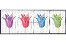 Nederland NVPH BZ2-BZ5 (Strook van 4/Paars-Rood-Blauw-Groen) Postfris Tulp 2000