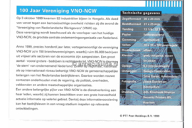 Nederland NVPH M214 (PZM214) Postfris Postzegelmapje 100 jaar VNO-NCW 1999