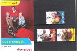 Nederland NVPH M225 (PZM225) Postfris Postzegelmapje Ouderenzegels 2000