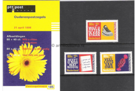 Nederland NVPH M185 (PZM185) Postfris Postzegelmapje Zomerzegels 1998