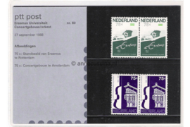 Nederland NVPH M60 (PZM60) Postfris Postzegelmapje Gecombineerde uitgifte 1988