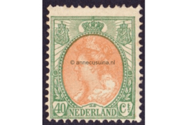 Nederland NVPH 73 Ongebruikt (40 cent) Koningin Wilhelmina (bontkraag) 1899-1921