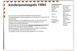 Nederland NVPH M25 (PZM25) Postfris Postzegelmapje Kinderzegels 1984