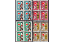 Nederlands Nieuw Guinea NVPH 49-52 Postfris (Blokjes van vier) Rode Kruiszegels 1958