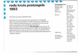 Nederland NVPH M14 (PZM14) Postfris Postzegelmapje Rode Kruis 1983