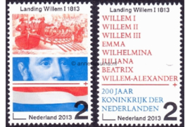 Nederland NVPH 3133-3134 Postfris 200 jaar Koninkrijk, Landing Willem I 2013