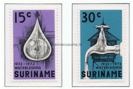 Suriname NVPH 577-578 Postfris 40 jaar Waterleidingbedrijf 1972