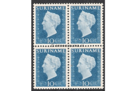Suriname NVPH 260 Postfris (10 cent) (Blokje van vier) Koningin Wilhelmina 1948
