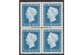 Suriname NVPH 260 Postfris (10 cent) (Blokje van vier) Koningin Wilhelmina 1948