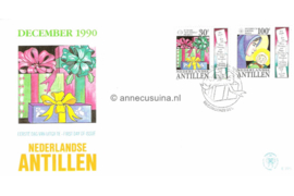 Nederlandse Antillen NVPH E225 Onbeschreven 1e Dag-enveloppe Decemberzegels 1990