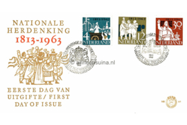Nederland NVPH E61 Onbeschreven 1e Dag-enveloppe 150 jaar onafhankelijkheid 1963