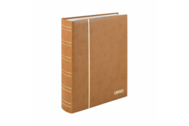 Hagelnieuw & Afgeprijsd! Lindner Insteekalbum Luxe/Luxus Nubuk (60 blz.) Witte bladen/Bruine kaft (Lindner 1180-H)