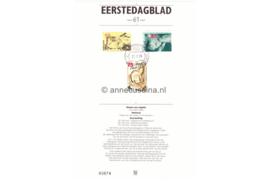 Nederland Importa EDB61 (NVPH 1399-1401) Eerstedagblad Zomerzegels, mens en dierentuin 1988