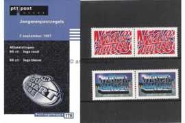 Nederland NVPH M176 (PZM176) Postfris Postzegelmapje Jongerentrends 1997