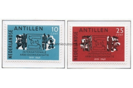 Nederlandse Antillen NVPH 414-415 Postfris 50 jaar internationale Arbeidsorganisatie (I.A.O.) 1969