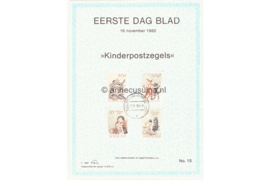 Nederland Huisman EDB15 (NVPH 1275-1278) Eerstedagblad Kinderzegels 1982