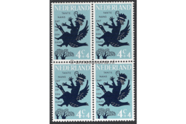 Nederland NVPH 802 Postfris (4 + 4 cent) (Blokje van vier) Kinderzegels, kinderrijmpjes 1963