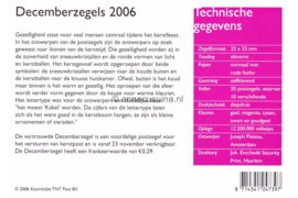 Nederland NVPH M344 (PZM344) Postfris Postzegelmapje Ijskristallen Decemberzegels 2006