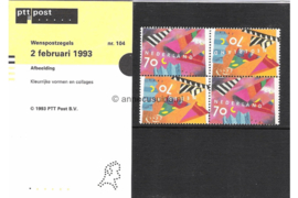 Nederland NVPH M104 (PZM104) Postfris Postzegelmapje Wenszegels 1993