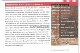 Nederland NVPH M210a+b (PZM210a+b) Postfris Postzegelmapje 17e Eeuwse Nederlandse schilderkunst 1999