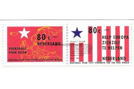 Nederland NVPH 1723/1724a (Paar/Samenhangend) Postfris Gecombineerde uitgifte (Marshall plan) 1997