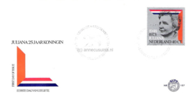 Nederland NVPH E127 Onbeschreven 1e Dag-enveloppe Regeringsjubileum 1973