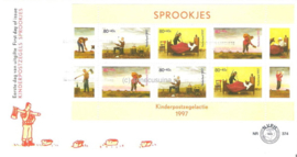 Nederland NVPH E374a Onbeschreven 1e Dag-enveloppe Blok Kinderzegels 1997