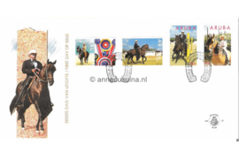 Aruba NVPH E57 Onbeschreven 1e Dag-enveloppe Interpaso-paardenshow 1995