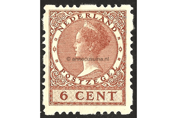 Nederland NVPH R41 Ongebruikt (6 cent) Vierzijdige roltanding Koningin Wilhelmina (type Veth) 1928