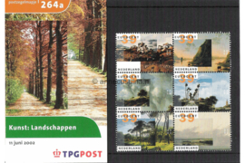 Nederland NVPH M264a+b (PZM264a+b) Postfris Postzegelmapje Kunst: Landschappen 2002