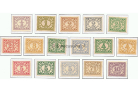 Nederlands Indië NVPH 99-114 Gestempeld Cijfer Vurtheim 1912-1930