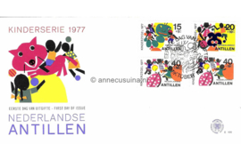 Nederlandse Antillen (Postdienst) NVPH E106 (E106PO) Onbeschreven 1e Dag-enveloppe Kinderzegels 1977