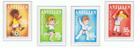 Nederlandse Antillen NVPH 850-853 Gestempeld Kinderzegels, sport 1986