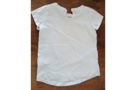 T-shirt korte mouw wit met kleurige opdruk