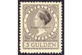 EXCLUSIEF! Nederland NVPH 165 Ongebruikt FOTOLEVERING (5 gulden) Koningin Wilhelmina Veth Hoge Waardes 1926-1927