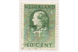 Nederland NVPH D34 Gestempeld (10 cent) COUR INTERNATIONALE DE JUSTICE 1951-1958