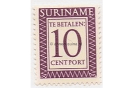 NVPH P51 Postfris (10 cent) Cijfer en waarde in rechthoek. Inschrift Suriname 1956